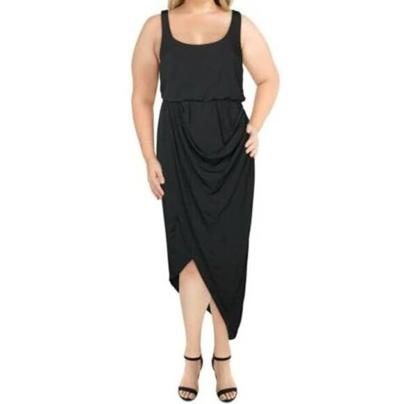 I.N.C. Sleeveless Asymmetrical Hem Blouson Dress Size 1X Paisley Labyrinth NWT - Picture 4 of 8